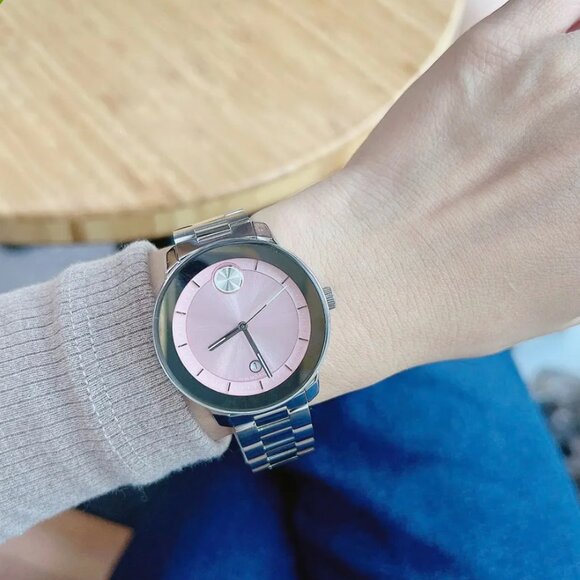 Ladies Movado Pink Dial Bold Watch NEW main image 4